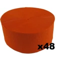 Jumbo Orange Crepe Paper Streamer (Bulk Pack 48 x 30m)