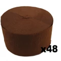 Jumbo Brown Crepe Paper Streamer (Bulk Pack 48 x 30m)