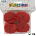 Scarlet Red Crepe Paper Streamers (Bulk Pack 24 x 13m)