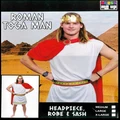 Adult Roman Toga Man Costume (Medium, 97-102cm)