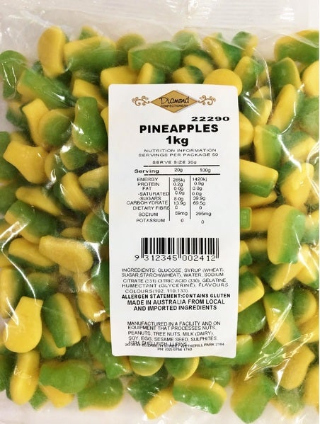 Pineapples Lollies (1kg)