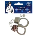 Silver Metal Police Handcuffs & Keys