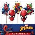 Marvel Spiderman Party Cake Candles (Pk 5)