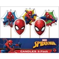Marvel Spiderman Party Cake Candles (Pk 5)