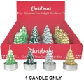 Assorted Christmas Tree Tealight Candles (Pk 1)