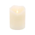 Ivory LED Flameless Christmas Pillar Candle 7.5x10cm