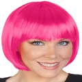 Hot Pink Paige Bob Wig With Fringe Pk 1