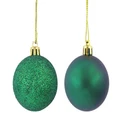 Emerald Green Christmas Tree Baubles Decorations (Pk 6)