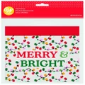 Merry & Bright Resealable Party Treat Bags (Pk 20)