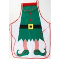 Adult Christmas Elf Dress & Legs Felt Apron