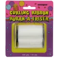 Ribbon Curling 100Yds 5mm White Pk1