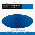Royal Blue Honeycomb Ball Decoration (20cm) Pk 1