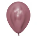 Pink Reflex/Chrome Latex Balloons (5in, 12cm) Pk 50