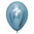 Blue Reflex/Chrome Latex Balloons (5in, 12cm) Pk 50