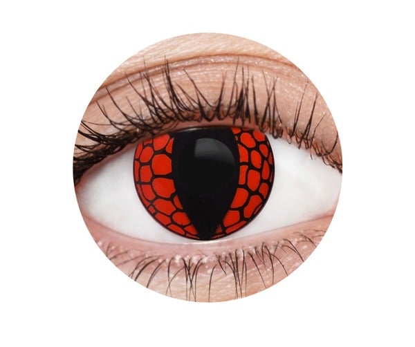 EyeFX Red Dragon Costume Contact Lenses & Case