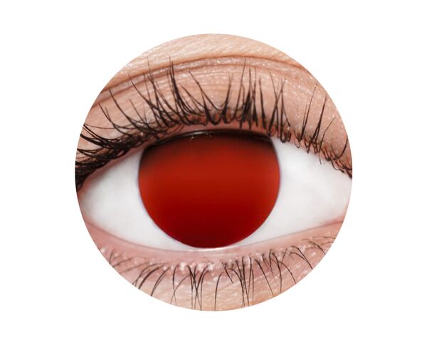 EyeFX Blind Red Costume Contact Lenses & Case