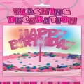 Glitz Pink Happy Birthday Flashing Cake Decoration Pk 1