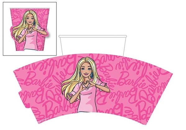 Barbie Paper Cup Sleeves Pk 8
