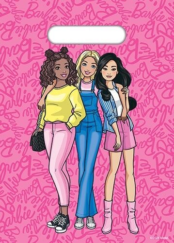 Barbie Plastic Party Loot Bags Pk 8