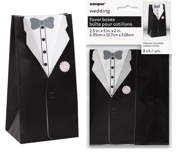 Wedding Groom Favour Boxes Pk 8