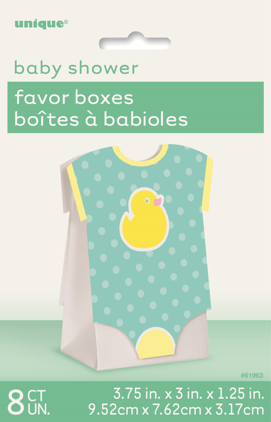 Green Baby Shower Favour Boxes Pk 8