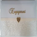 Engagement Cream & White Leather Guest Book Pk 1