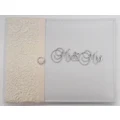 Mr & Mrs Cream & White Leather Guest Book Pk 1