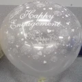 Crystal Clear Happy Engagement Latex Balloons Pk 10