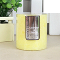 Yellow Pineapple Punch Scented Pillar Candle (7cm x 7.5cm) Pk 1