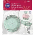 Green Snowflake Christmas Cupcake Decorating Kit (24 Cases, 24 Picks)