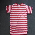 Adult Red & White Stripe Short Sleeve T-Shirt (Large) Pk 1