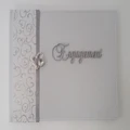 Engagement White Leather Guest Book Pk 1