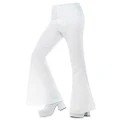 Adult Male Flared White Disco Costume Trousers (Medium) Pk 1