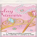 Birthday Princess Pink Plastic Tablecover (137cm x 213cm) Pk 1