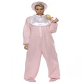 Adult Pink Baby Romper One Piece Jumpsuit Costume (One Size)