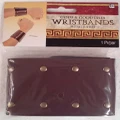 Roman Brown Wrist Bands with Gold Studs (1 Pair)