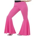 Adult Woman Flared Pink Hippie Trousers Costume (Medium) Pk 1