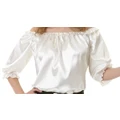 Adult Lady Pirate Ivory Costume Blouse (One Size) Pk 1