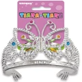 Silver Butterfly Glam Plastic Tiara Pk 1