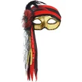 Pirate Mask with Feathers & Ribbon Pk 1