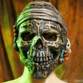 Halloween Black & Gold Mummy Pirate Full Face Mask Pk 1