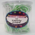 Green Swirl Lollipops (288g - 12g Each) Pk 24