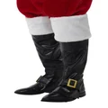 Christmas Santa Black Boot Covers with Gold Buckle (1 Pair)
