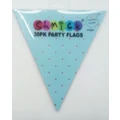 Luxe Blue & Gold Party Flags for Bunting Banner (30 Flags)