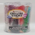 Mixed Colour & Flavour Sugar Crystal Sticks 352g (16 Pieces)