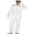 Adult Male White Sailor / Captain Costume (X Large, 46-48)