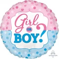 Girl or Boy Gender Reveal 17in. Foil Balloon Pk 1