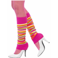 Neon Colours Striped Leg Warmers (1 Pair)