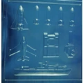Assorted Military Theme Shapes Plastic Chocolate Mould Pk 1