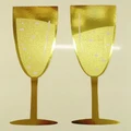 New Year's Eve Jumbo Champagne Glass Photo Prop Decorations Pk 2